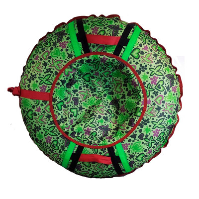 Тюбинг - ватрушка | Зеленый Бабочки с цветами